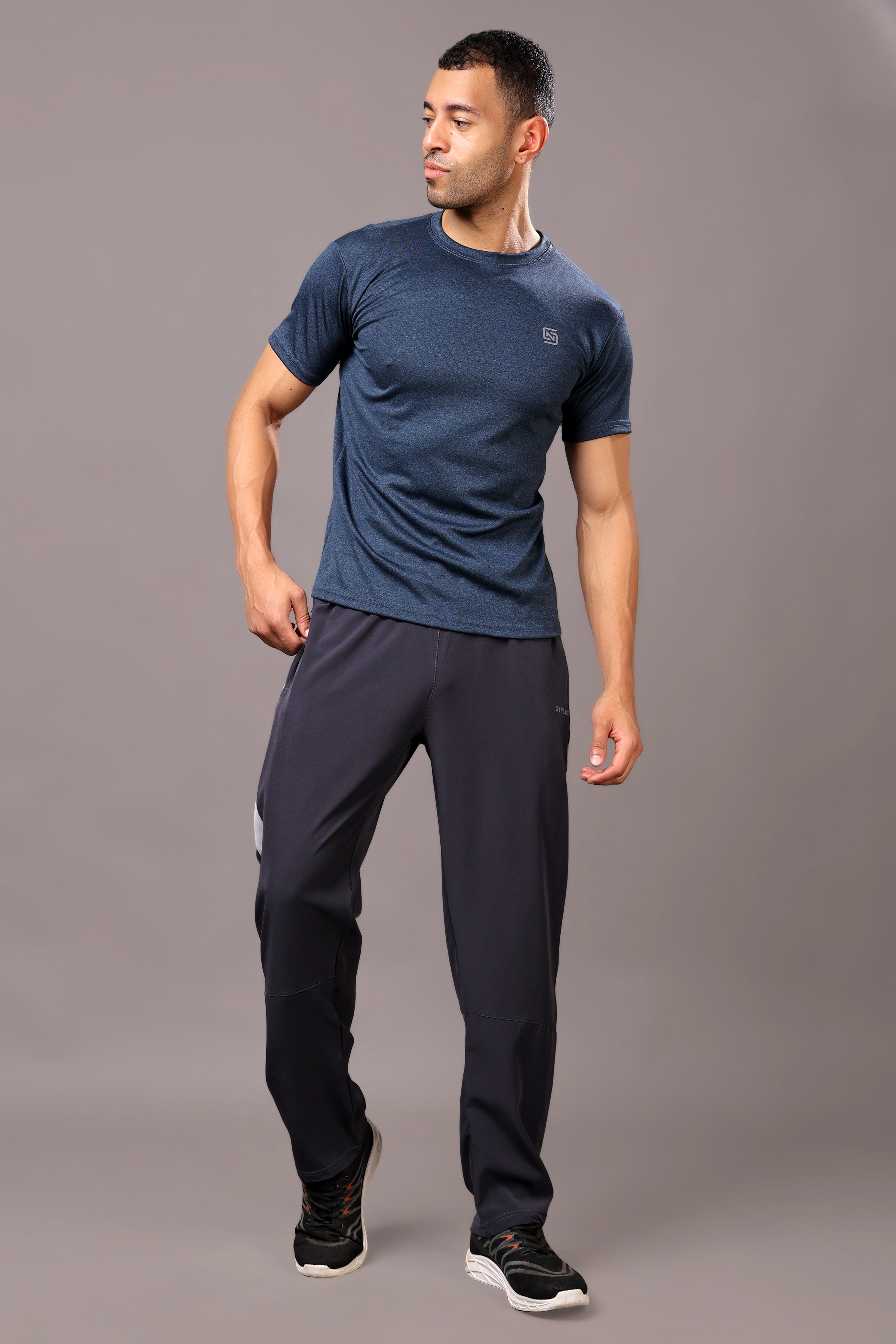 Stylox Classic Men’s Trackpants with Elastic Waist & Side Pockets (Dark Grey) - Stylox