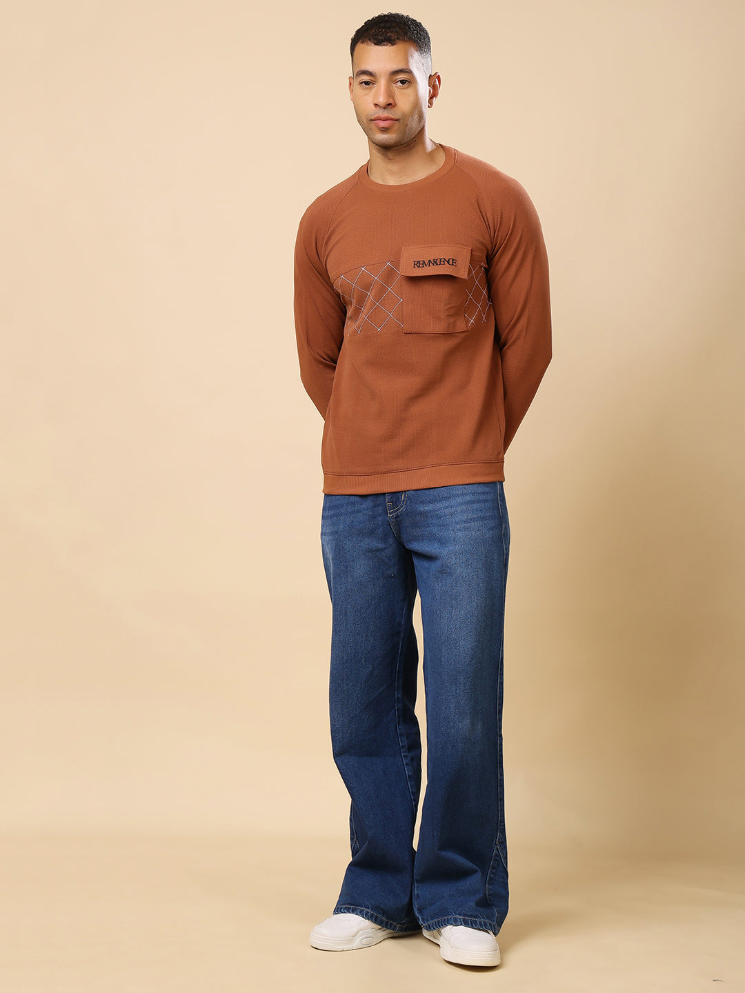 Stylox Men’s Round Neck Full Sleeve Sweatshirt – Classic Fit, Soft Fabric & Cozy Winter Wear