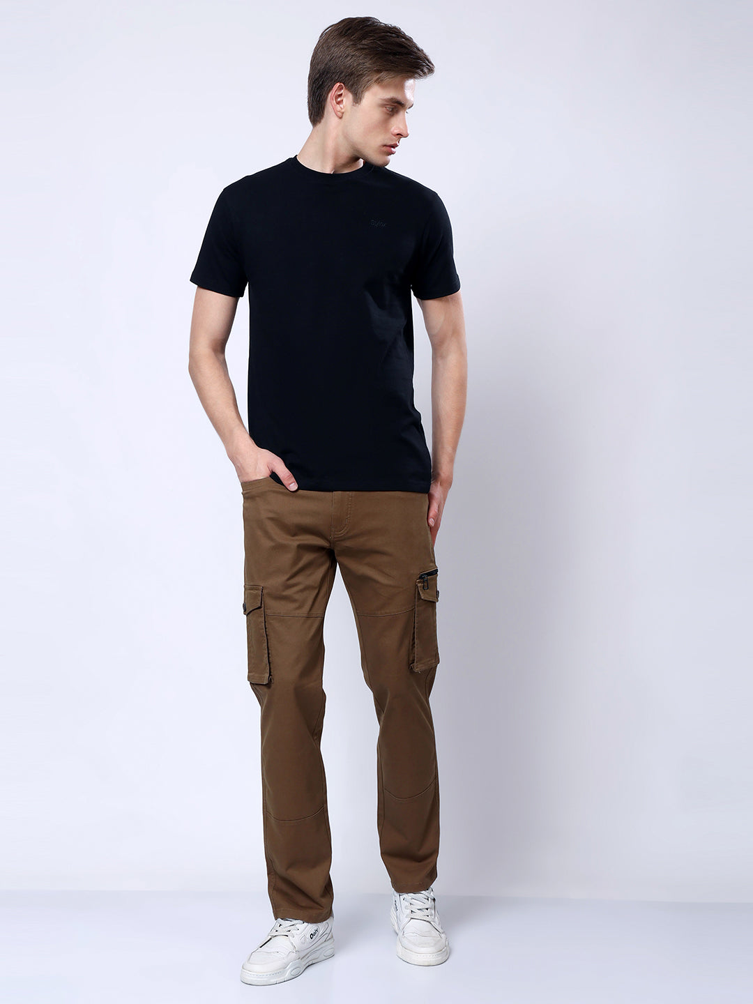 Stylox Men’s Regular Fit Utility Cargo Pants with Multi Pockets - Stylox