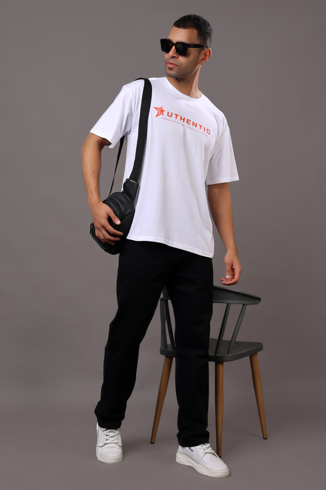 Stylox Men’s Oversized Graphic Printed T-Shirt – Casual Crew Neck