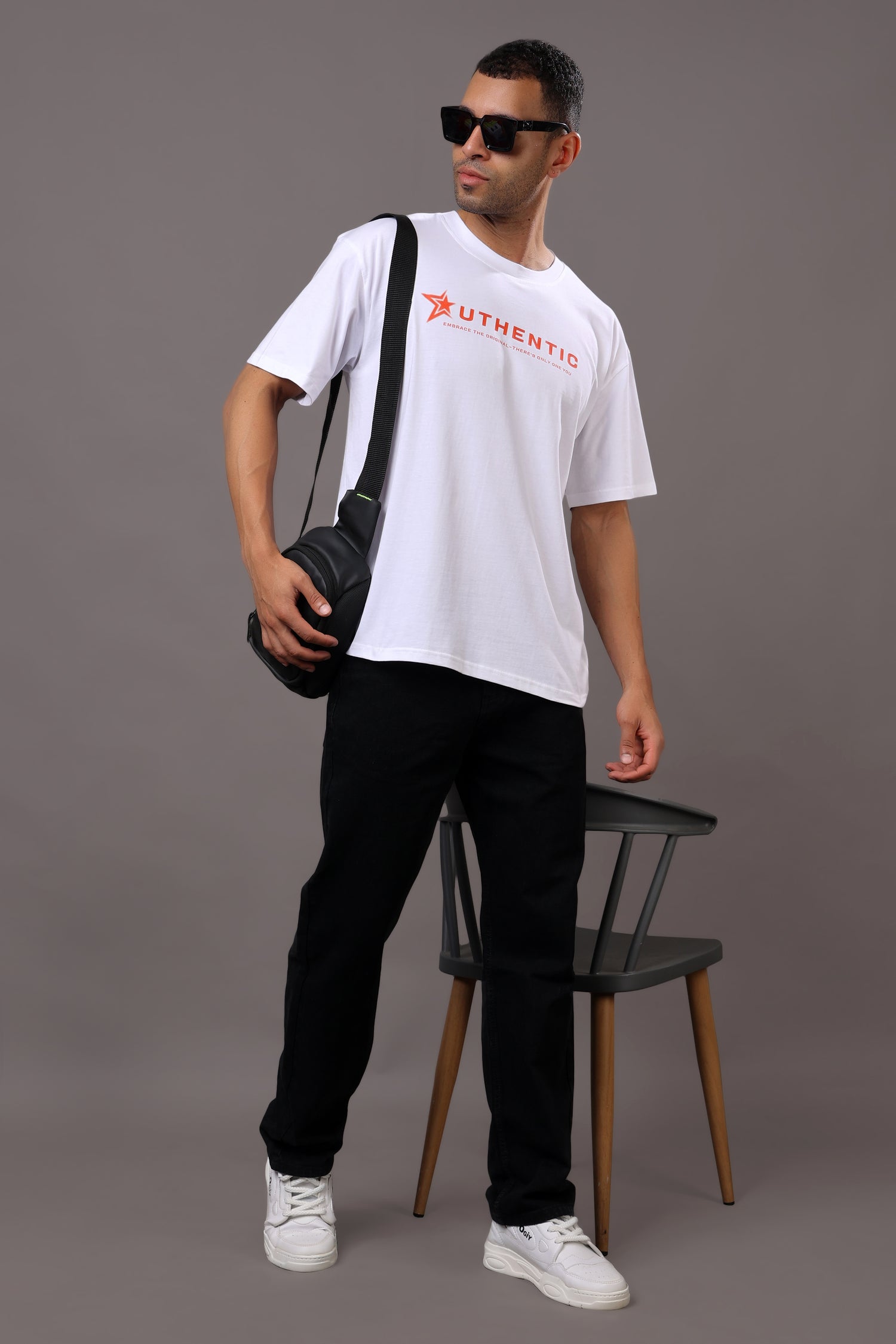 Stylox Men’s Oversized Graphic Printed T-Shirt – Casual Crew Neck