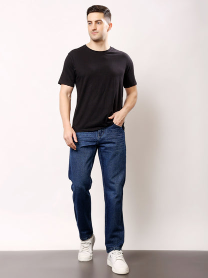 Stylox Men’s Relaxed Fit Solid Jeans | Comfortable Denim Casual Wear for Everyday Style