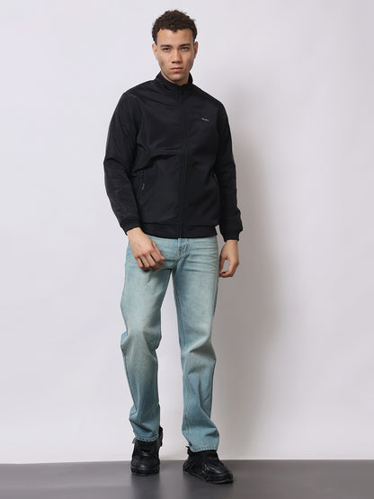 Stylox Men’s High-Neck Winter Jacket – Lightweight Windcheater with Warm Lining &amp; Full-Zip Closure