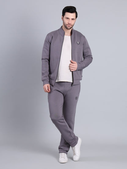 Stylox Men’s Solid Tracksuit Set with Zip-Up Jacket &amp; Joggers – Winter Athleisure Wear