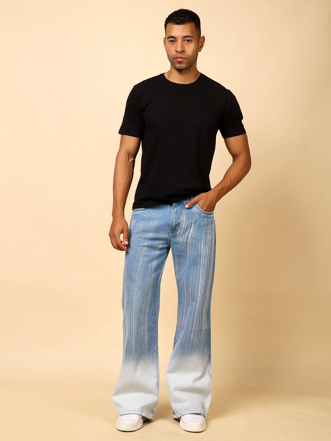Stylox Men’s Baggy Fit Tie-Dye Washed Jeans | Street Style Denim for Trendy Look J-17 - Stylox