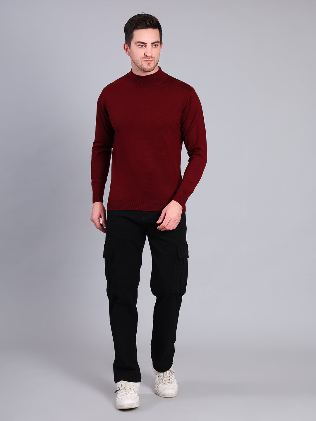 Stylox Men’s Solid Winter Sweater | Soft Knit Full Sleeve Pullover | Classic Casual Wear