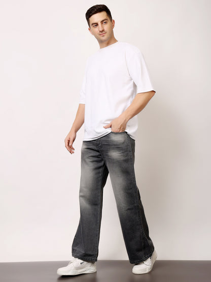 Stylox Men’s Washed Baggy Fit Jeans — Vintage Wash, Relaxed Streetwear Look |J-07