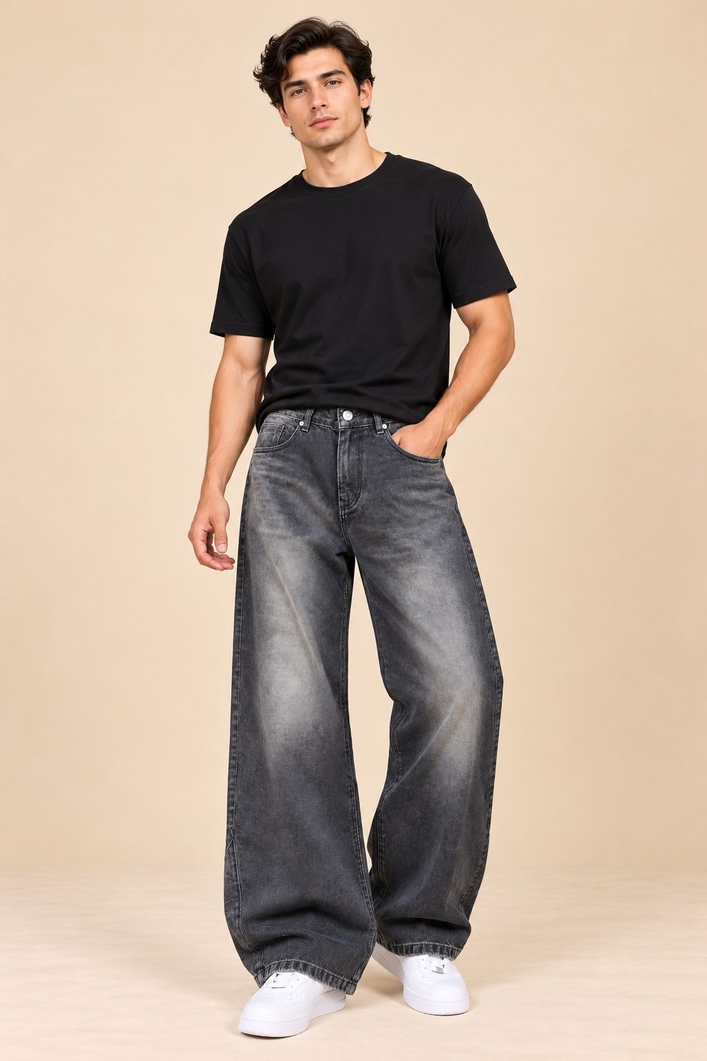 Stylox Men’s Flared Fit Non-Stretchable Denim Jeans