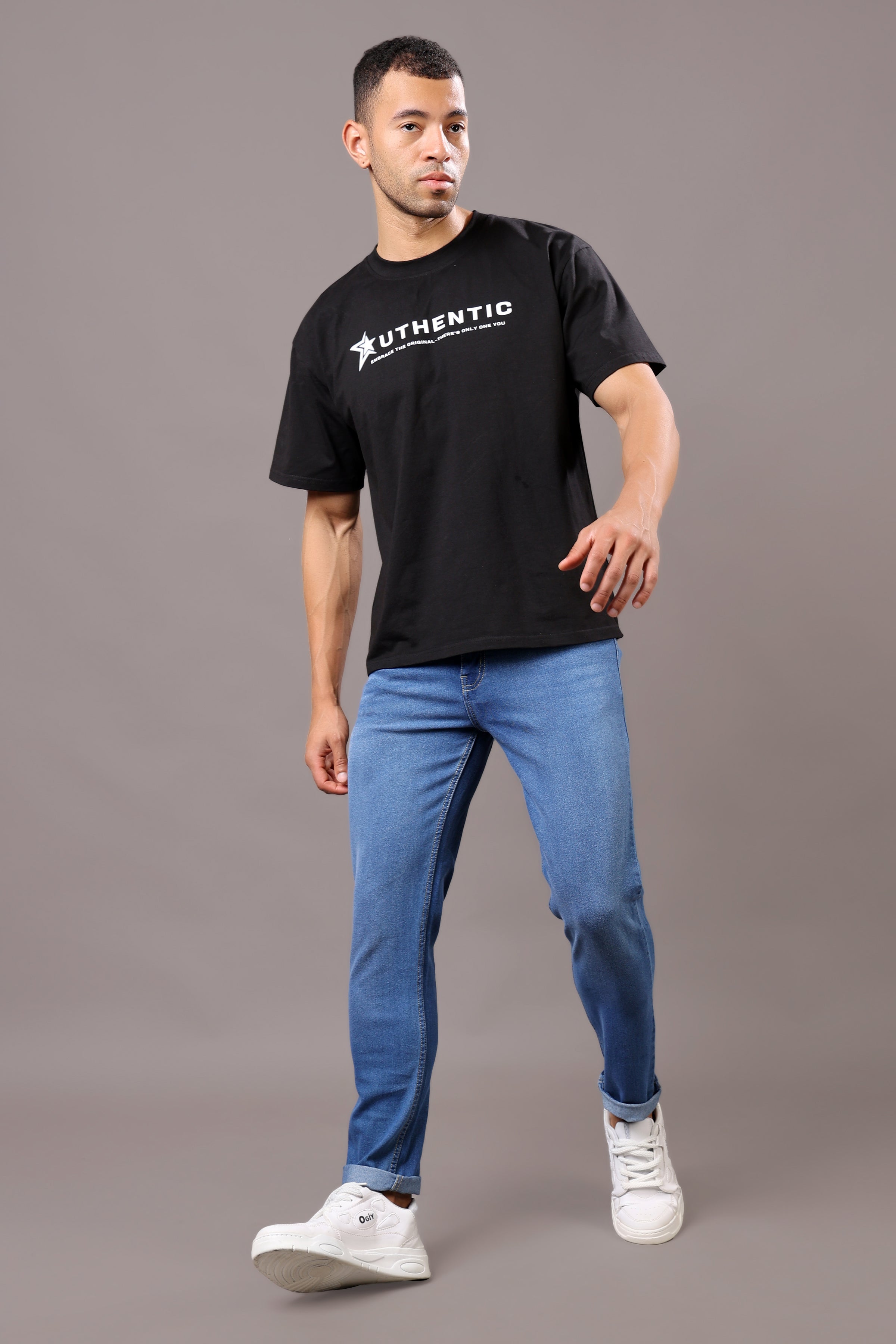 Stylox Men’s Slim Fit Mid-Rise Casual Denim Jeans - Stylox