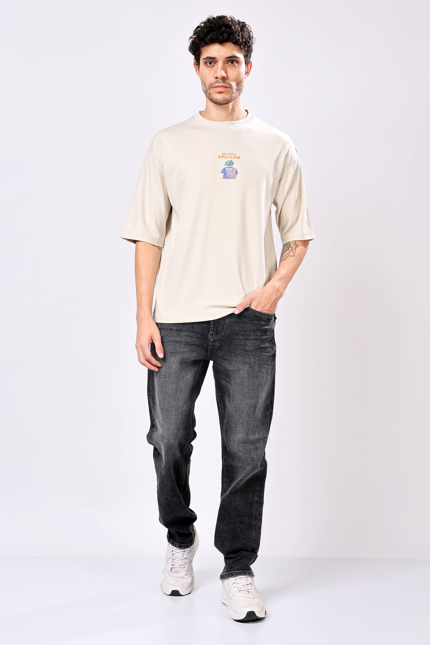 Stylox Men’s Oversized Round Neck Half Sleeve Back Printed T-Shirt | Premium Cotton Loose Fit Graphic Tee for Streetwear &amp; Casual Style