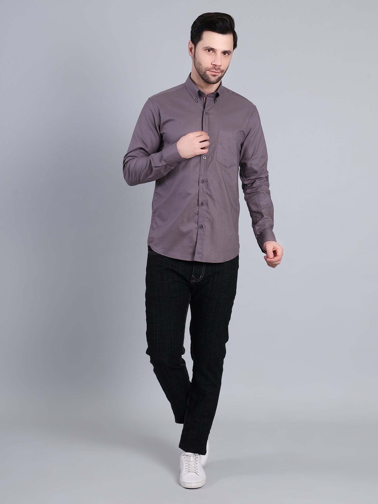 Stylox Men’s Regular Fit Full Sleeve Solid Casual Shirt for Everyday & Office Wear - Stylox