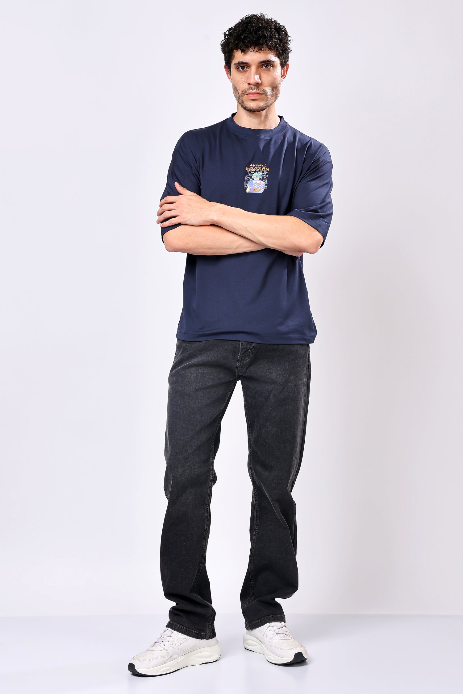 Stylox Men’s Oversized Round Neck Half Sleeve Back Printed T-Shirt | Premium Cotton Loose Fit Graphic Tee for Streetwear &amp; Casual Style