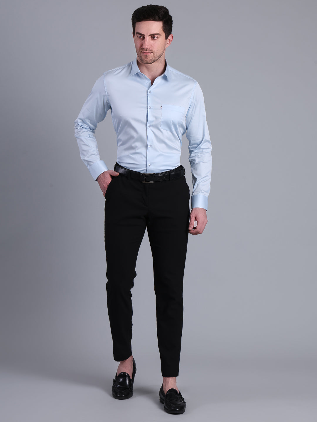 Stylox Men’s Slim Fit Satin Shirt | Premium Solid Formal Shirt for Office & Party Wear | Full Sleeve Smooth Finish Shirt - Stylox