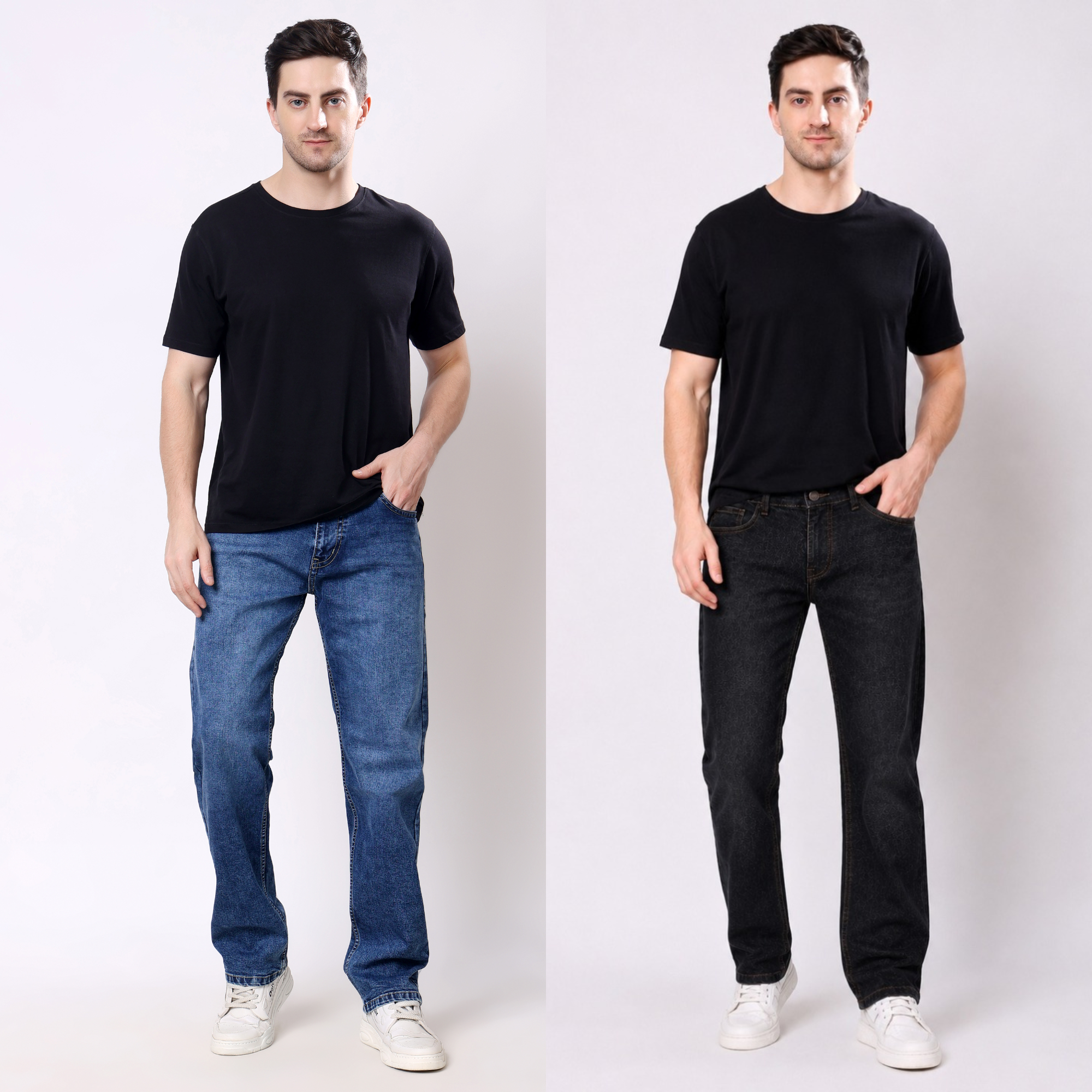 Stylox Men's Comfort & Slim Fit Stretchable Denim Jeans Combo (Pack Of 2)