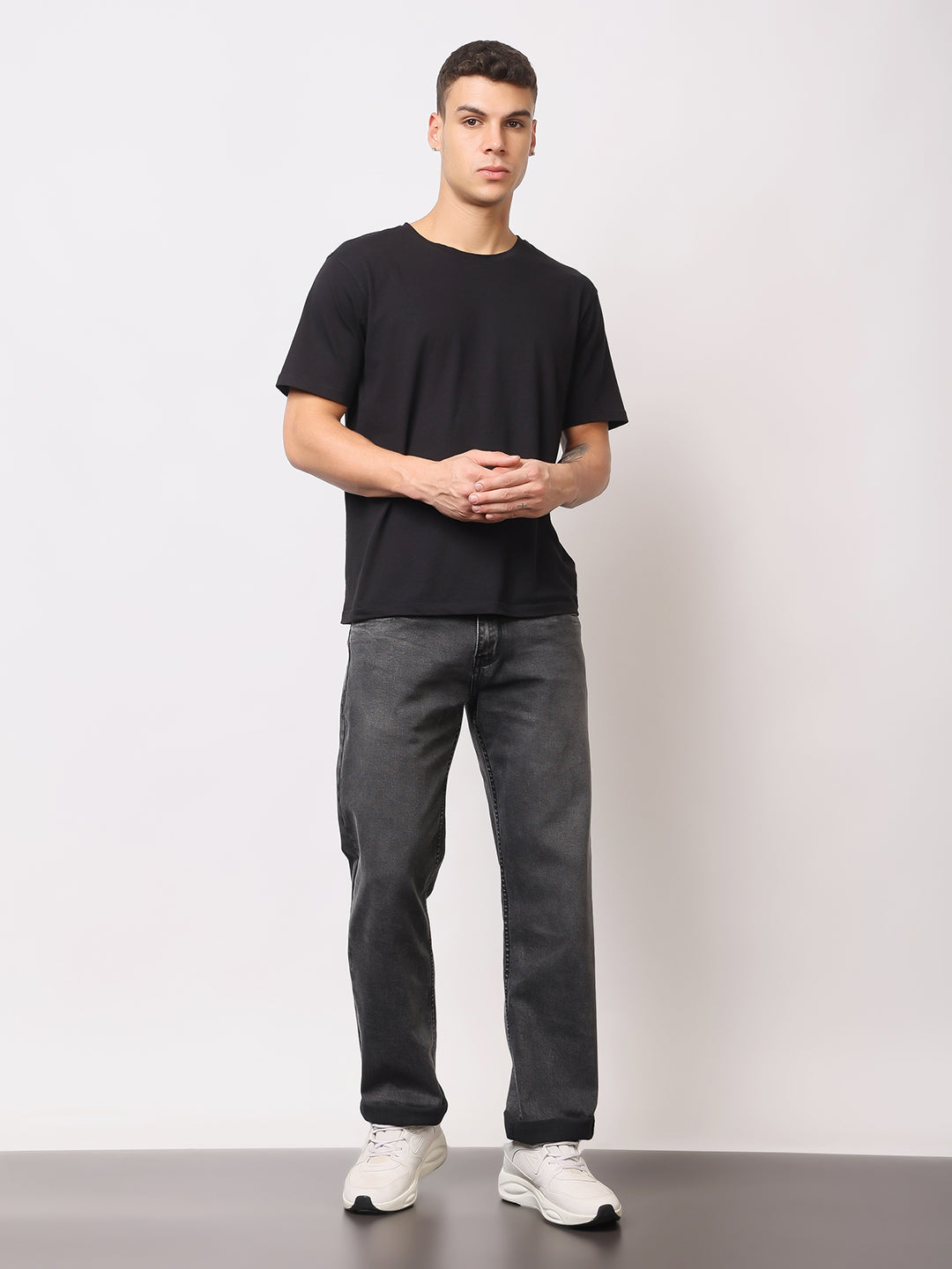 Stylox Men’s Comfort Fit Solid Jeans | Premium Stretchable Plain Denim Jeans for Men | Mid-Rise Relaxed Fit Jeans