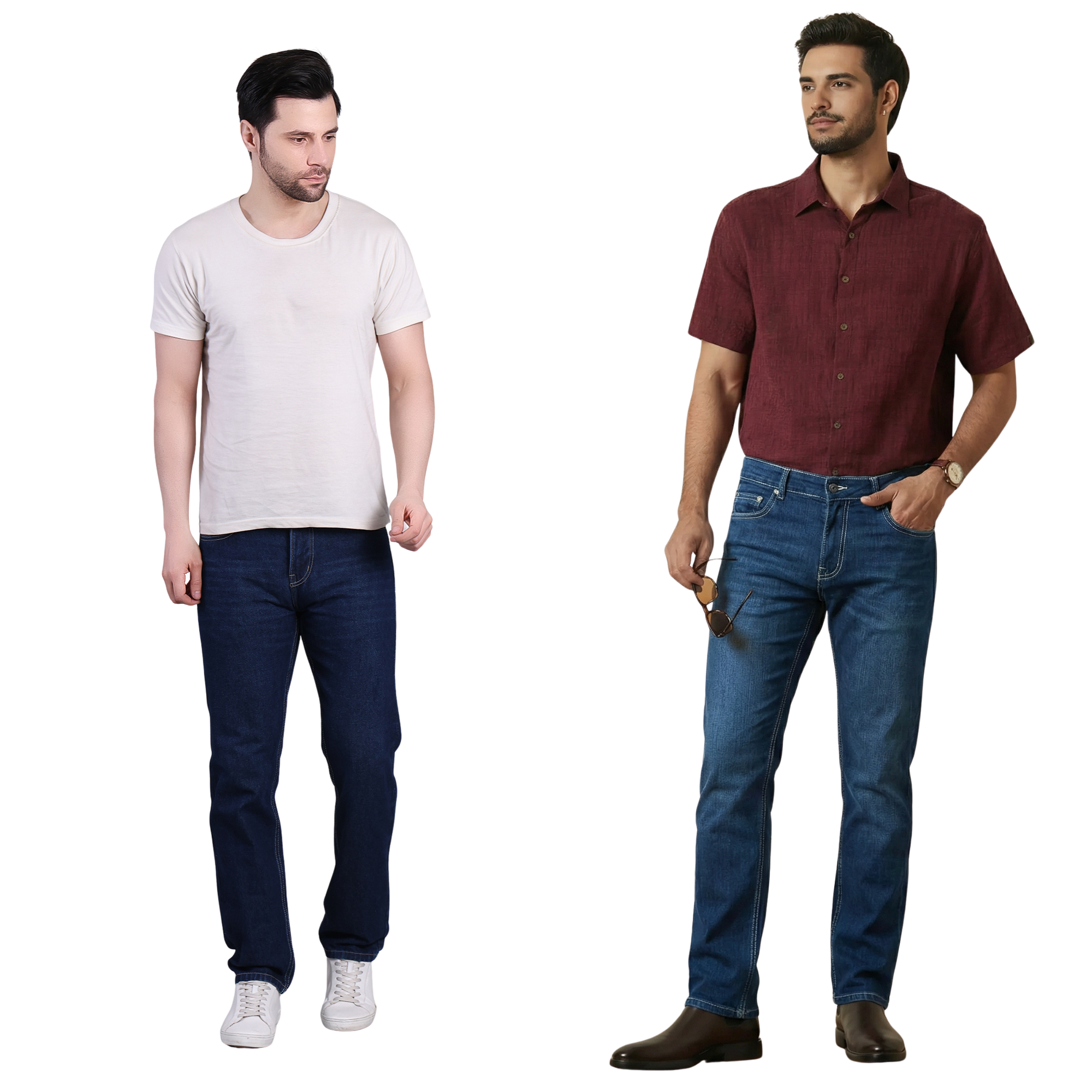 Stylox Straight Fit Denim Jeans – Pack of 2 - Stylox