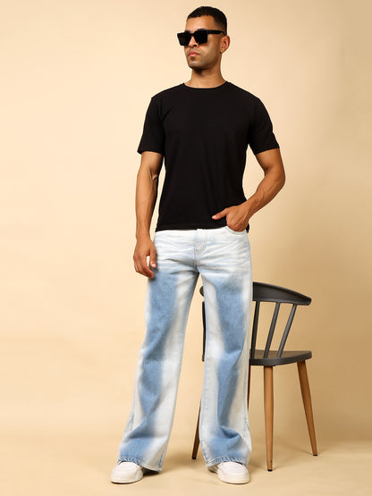 Stylox Men’s Baggy Fit Tie-Dye Washed Jeans | Relaxed Street Style Denim