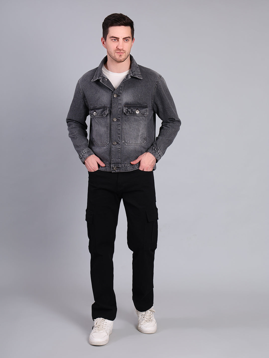 Stylox Men’s Denim Jacket | Premium Washed Denim | Casual &amp; Winter Wear Jacket