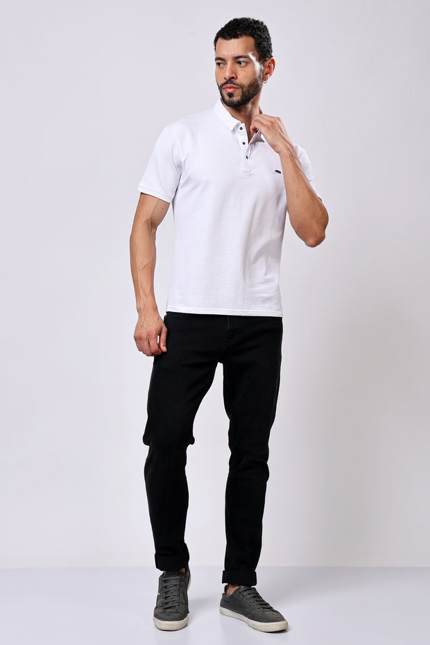 Stylox Solid Polo T-Shirt For Men