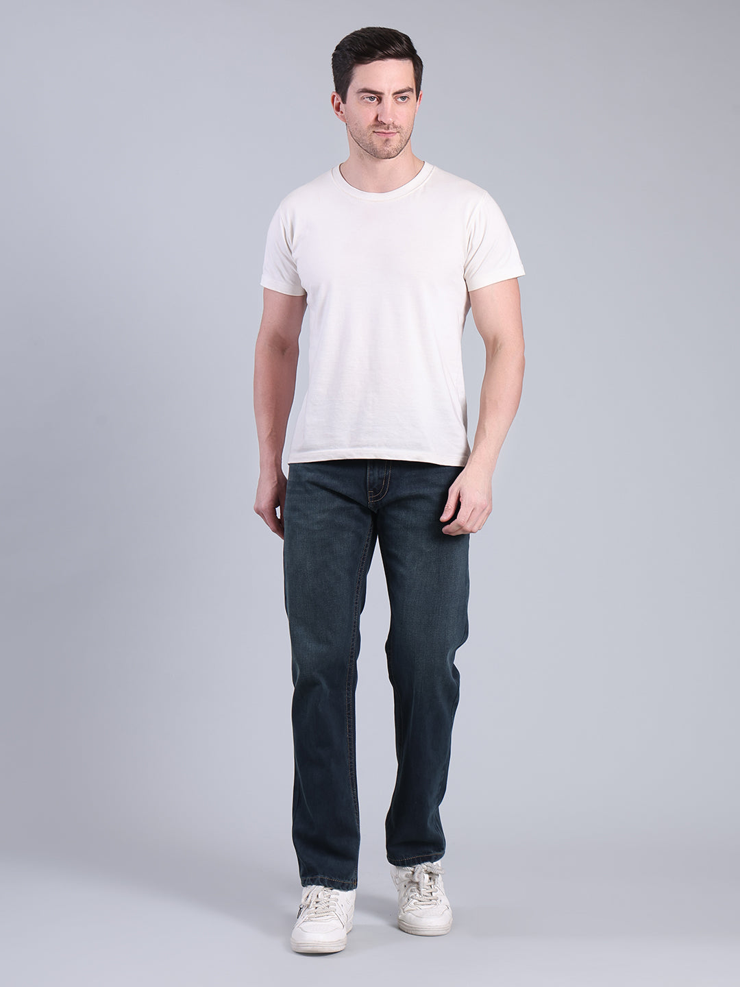 Stylox Men’s Comfort Fit Jeans | Mid Rise Straight Leg Premium Denim for Everyday Wear