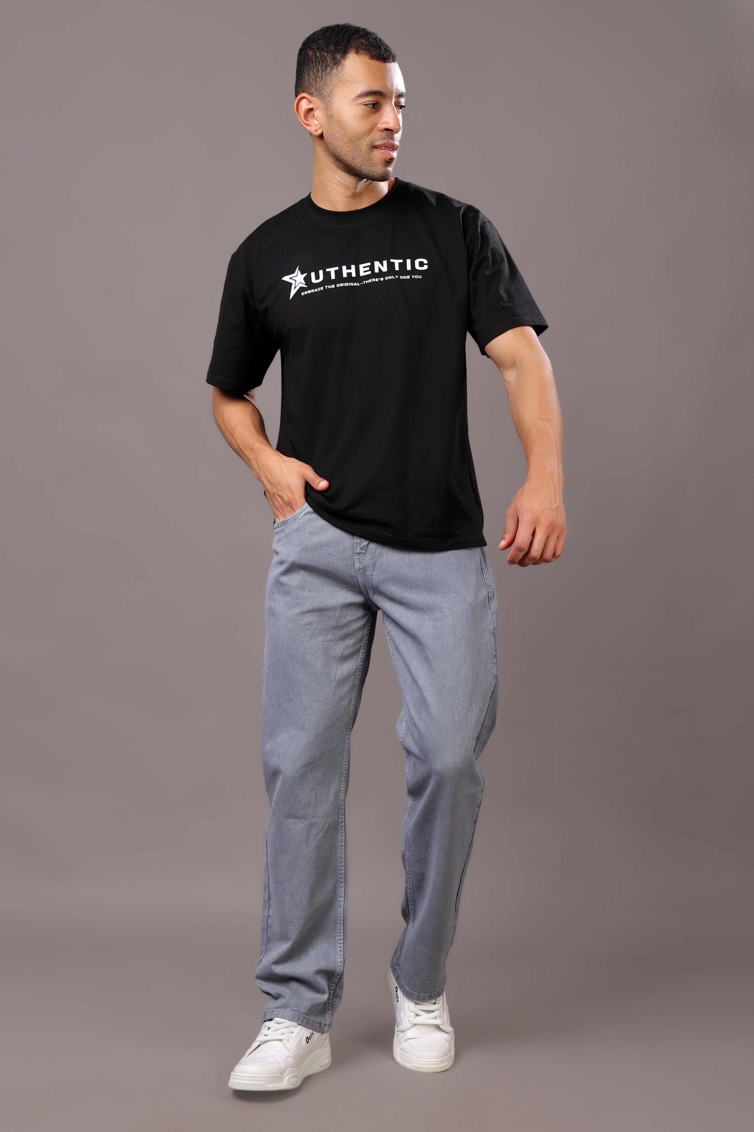Stylox Men’s Relaxed Fit Denim Jeans - Ash Grey, Black, Steel Grey, Fossil Grey & Olive