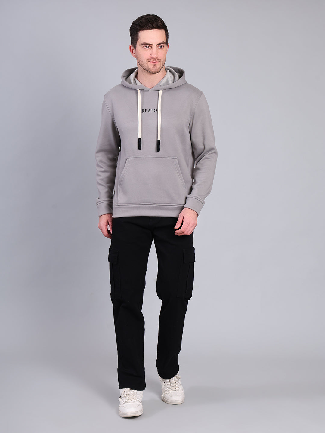 Stylox Men’s Winter Printed Hoodie | Pullover Sweatshirt with Kangaroo Pocket & Hood | Warm Casual Wear