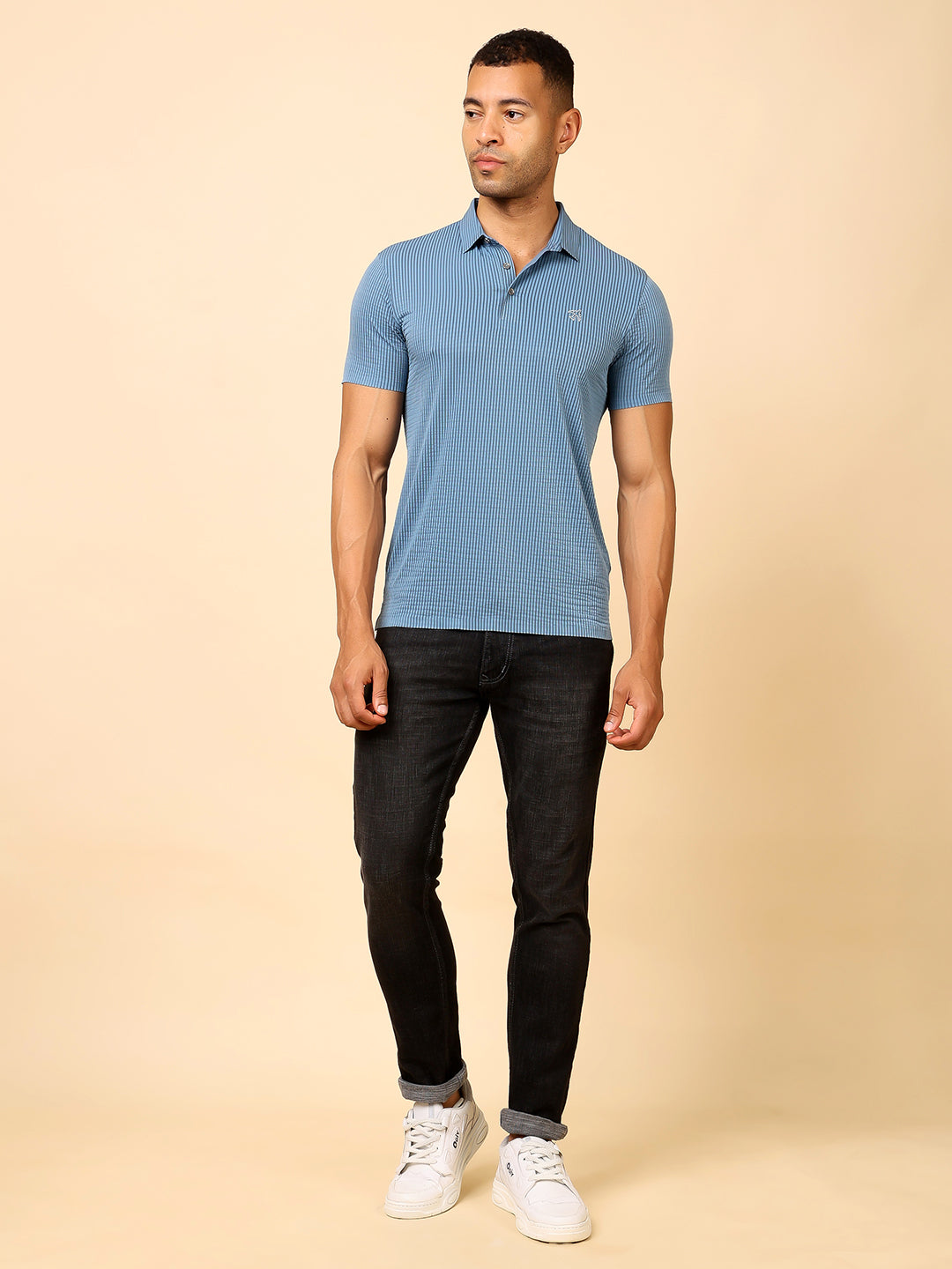 Stylox Premium Stretchable Solid Slim Fit Polo T-Shirt – Comfort Meets Style - Stylox