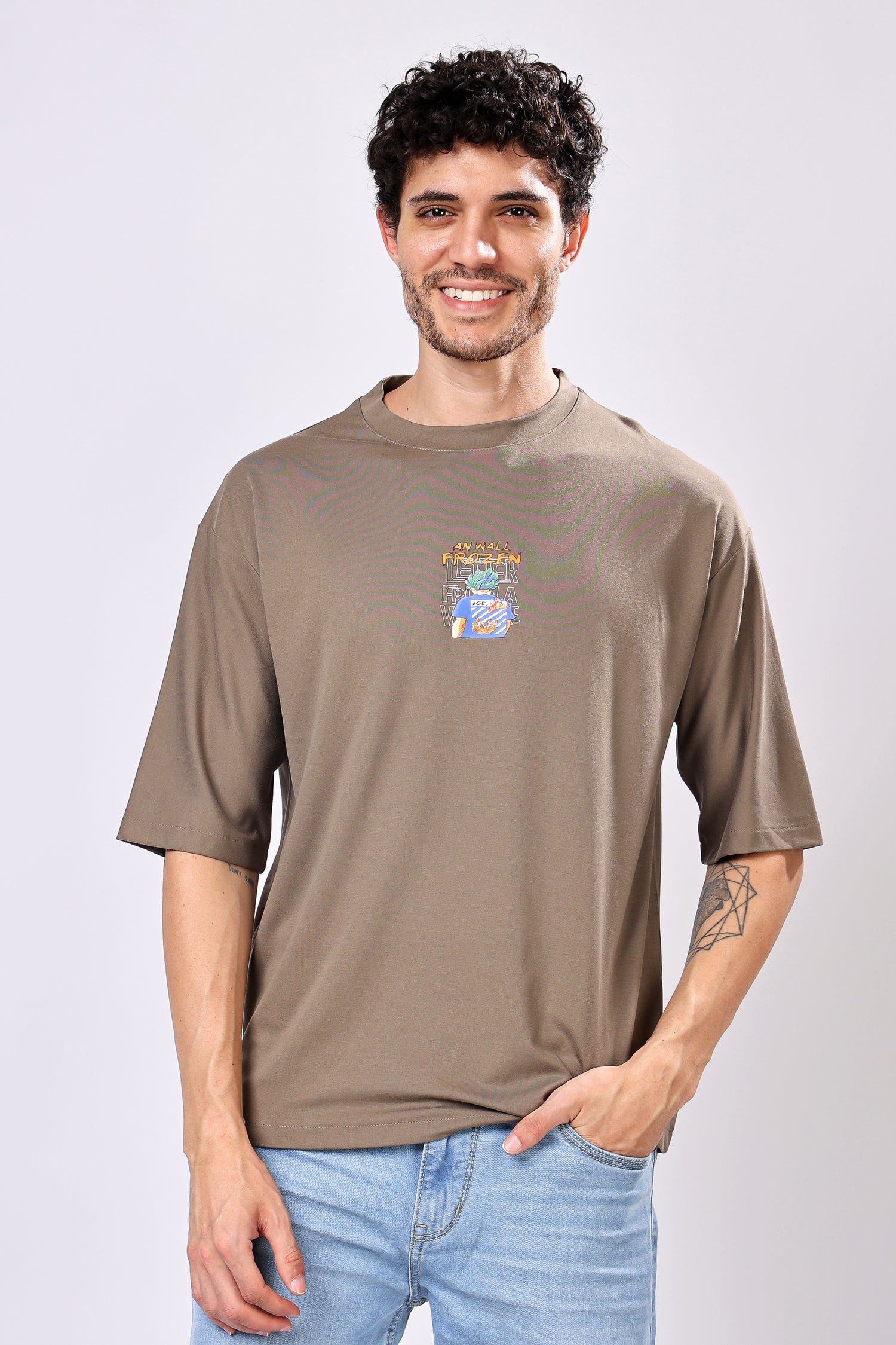 Stylox Men’s Oversized Round Neck Half Sleeve Back Printed T-Shirt | Premium Cotton Loose Fit Graphic Tee for Streetwear &amp; Casual Style