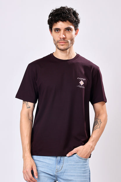 Stylox Men’s Oversized Round Neck Half Sleeve Back Printed T-Shirt | Premium Cotton Loose Fit Graphic Tee for Streetwear