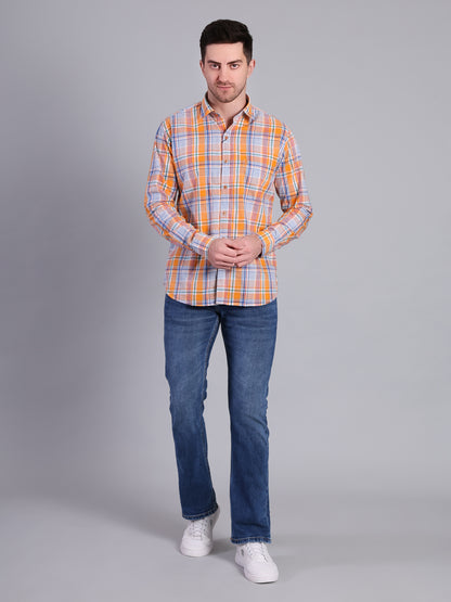 Stylox Men’s Regular Fit Full Sleeve Casual Check Shirt - Stylox