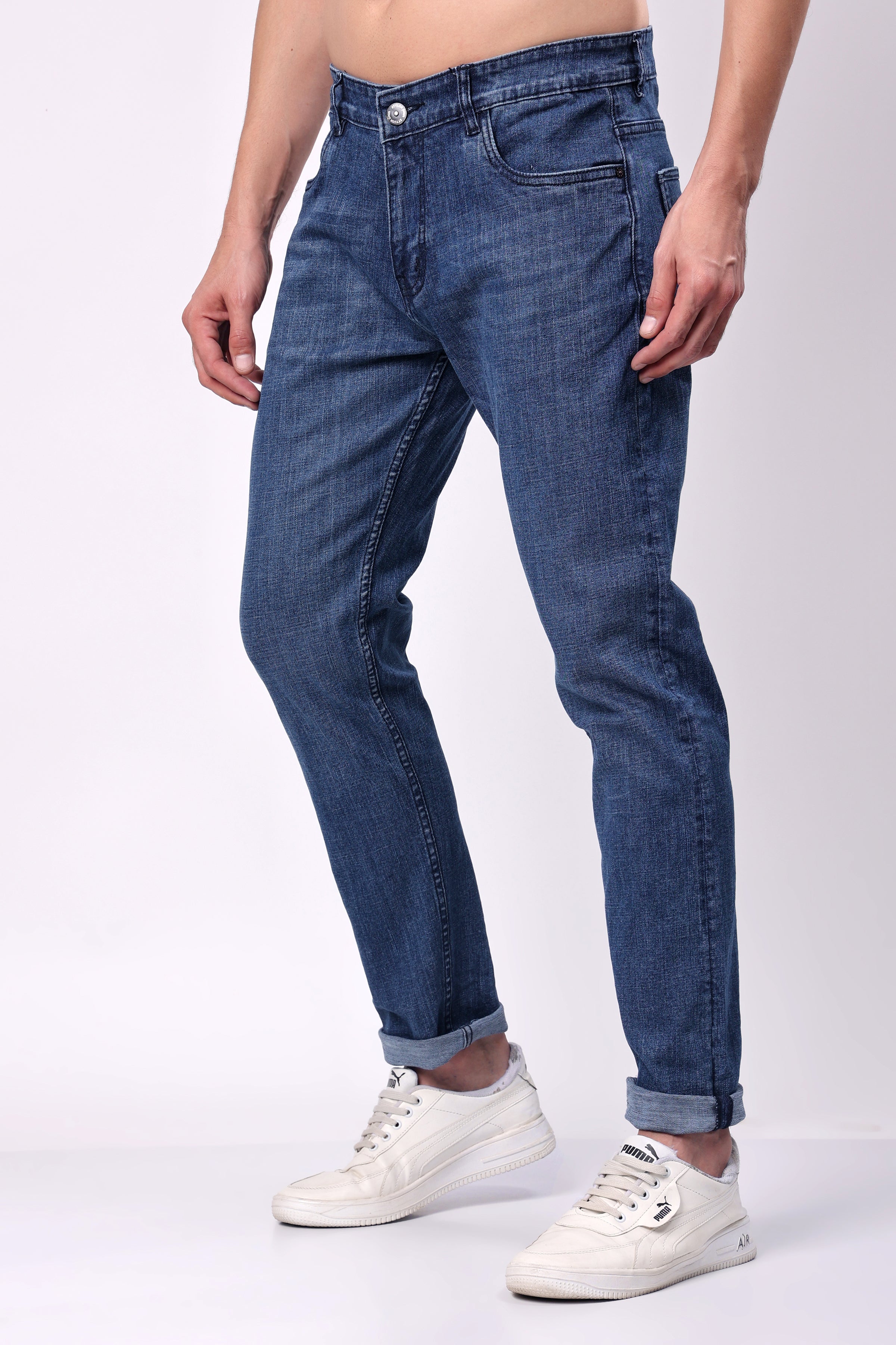 Stylox Men Slim Fit Denim Jeans - Dark Blue, - 5110-11166 - Stylox