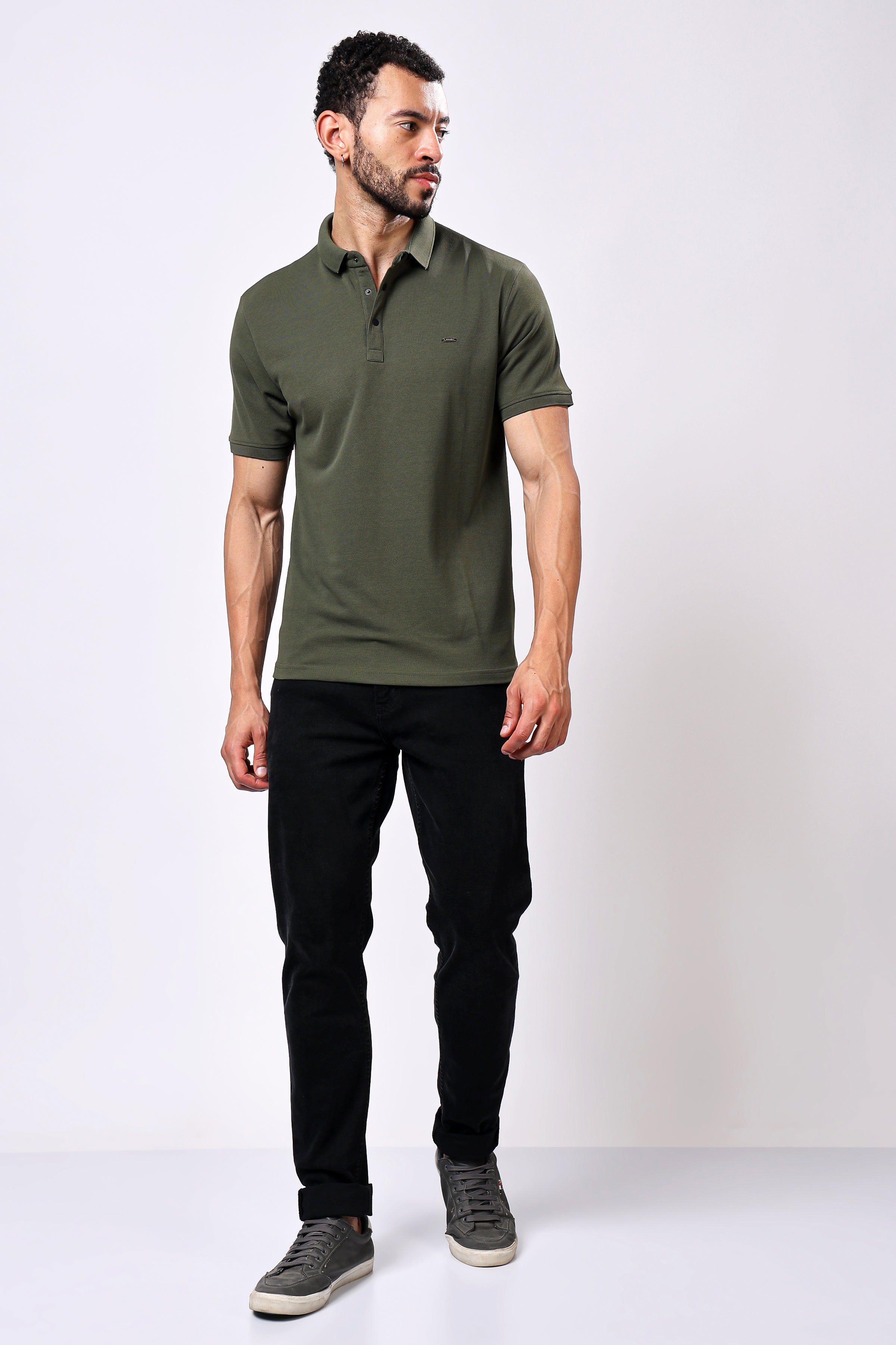 Stylox Solid Polo T-Shirt For Men - Stylox
