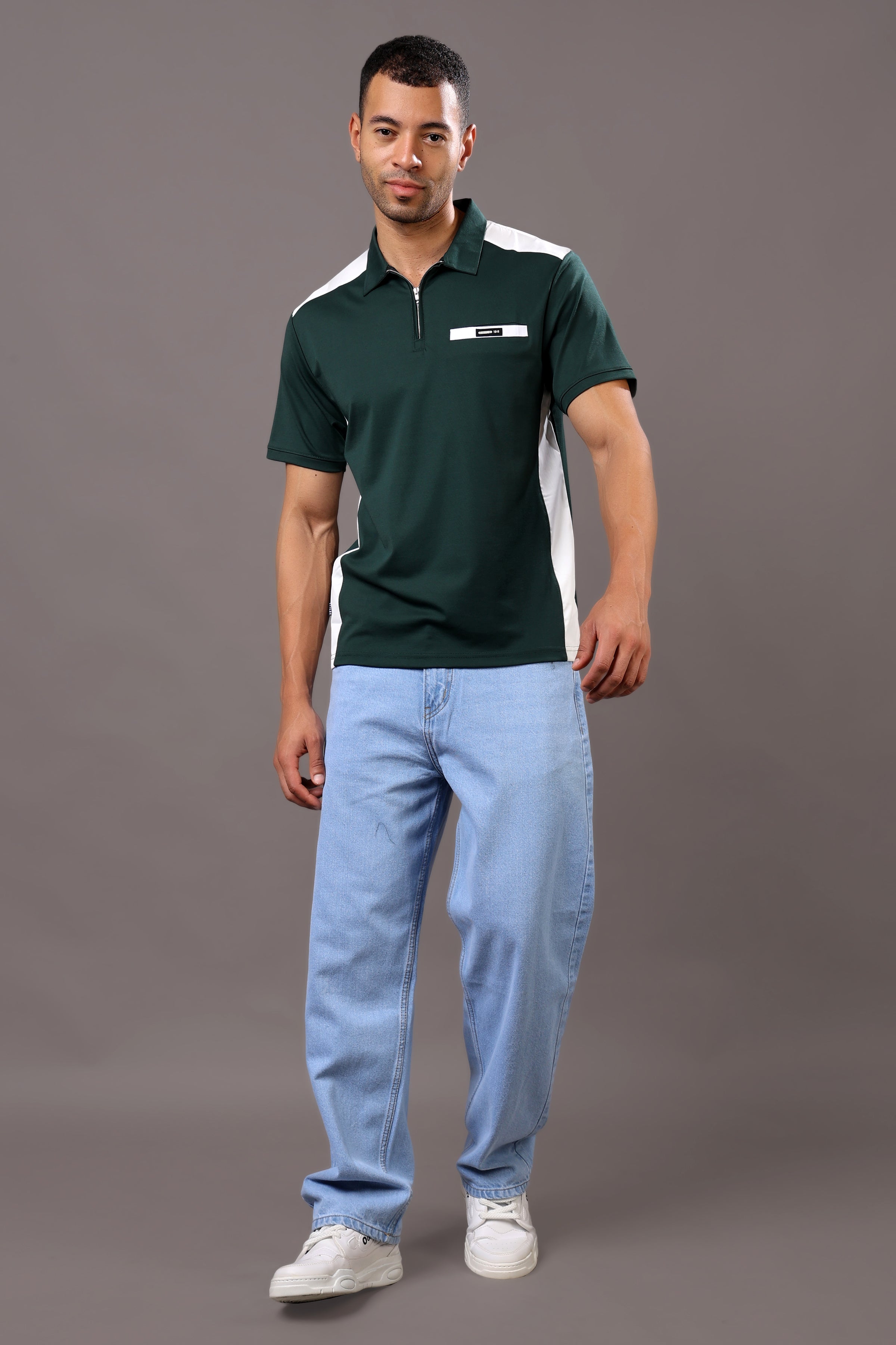 Stylox Men's Solid Polo Collar T-Shirt - Stylox