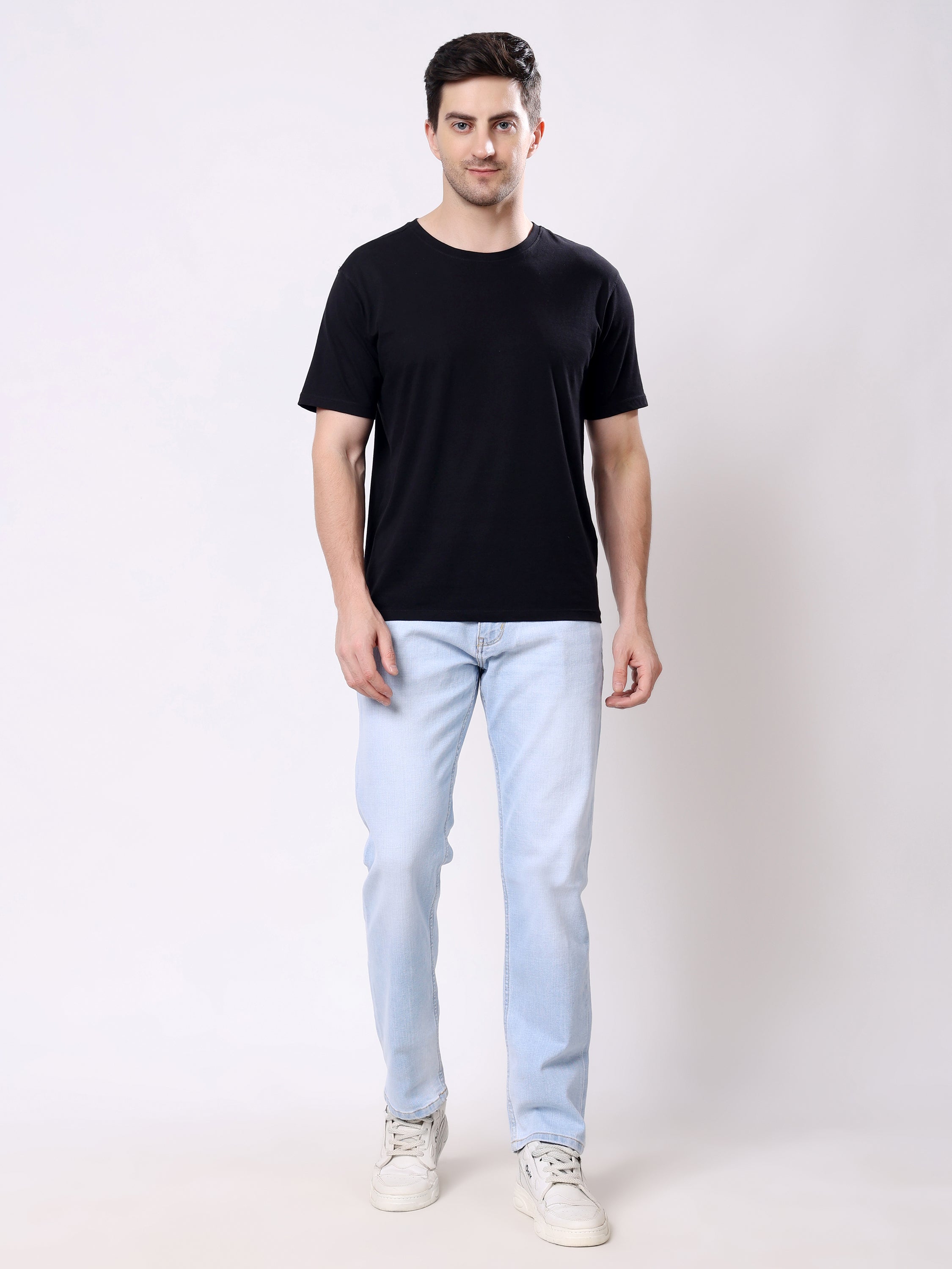 Stylox Men’s Stretchable Slim Fit Mid-Rise Casual Denim Jeans - Stylox