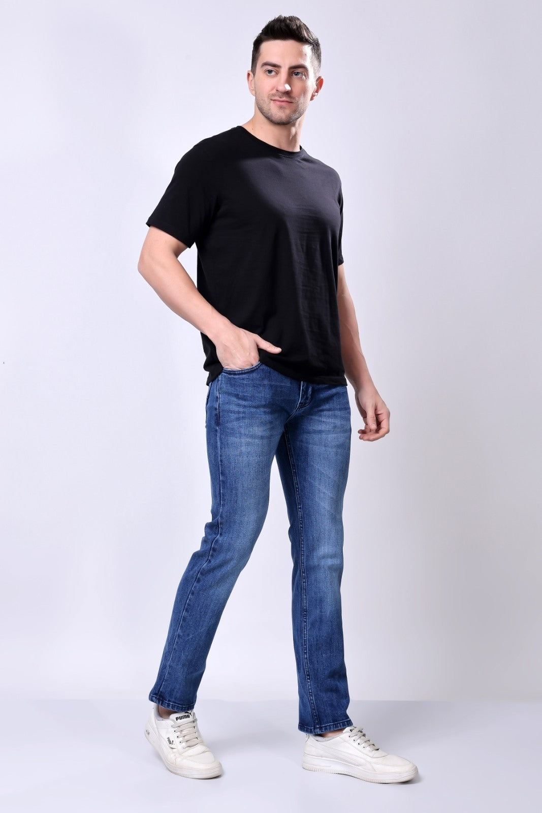 Stylox Slim Fit Denim Jeans -Light Blue,