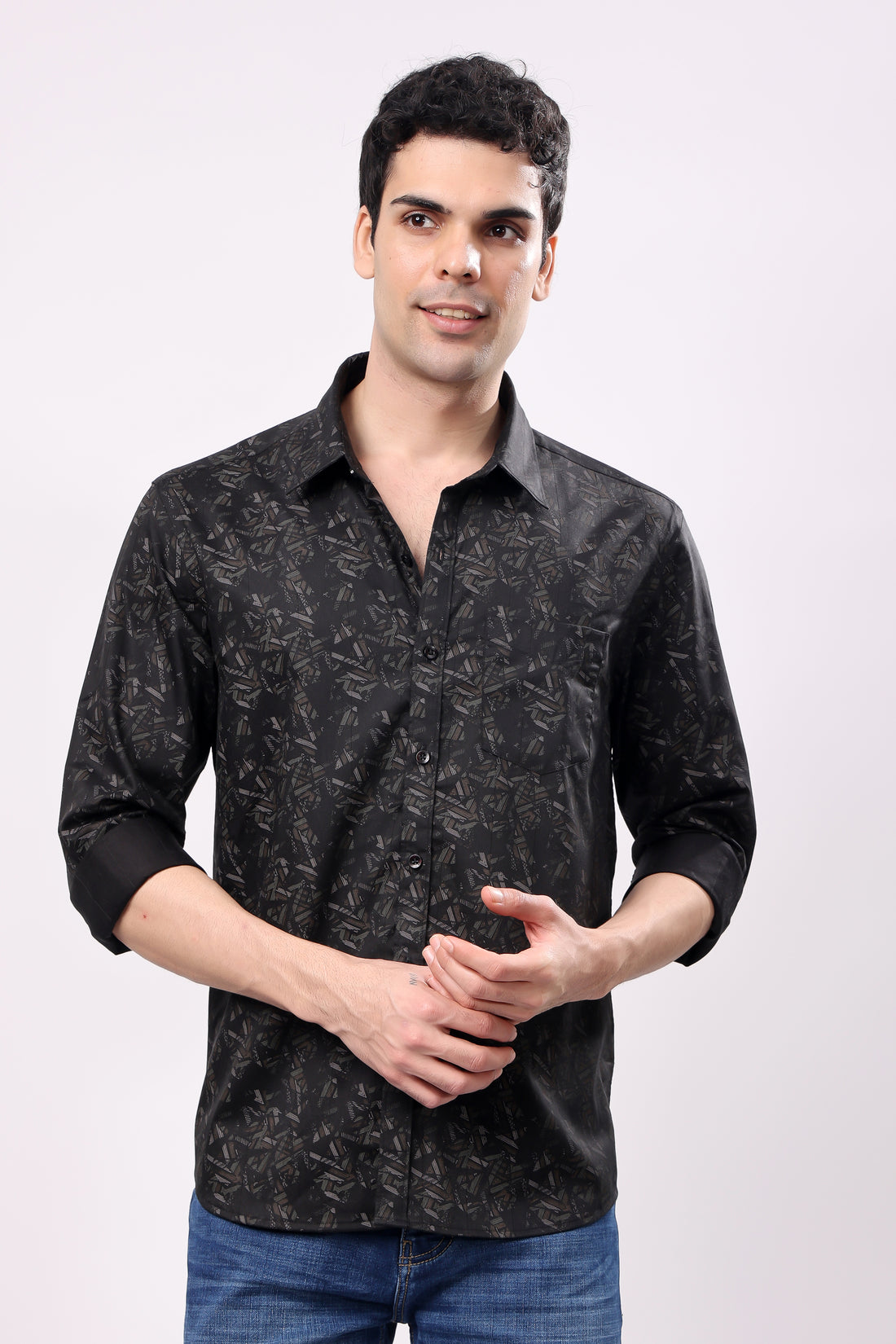 Stylox Mens Full Sleeve Print Shirt