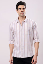 Men's Striped Slim Fit Casual Shirt