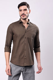 Stylox Men's Solid Slim Fit Casual Shirt - 35092