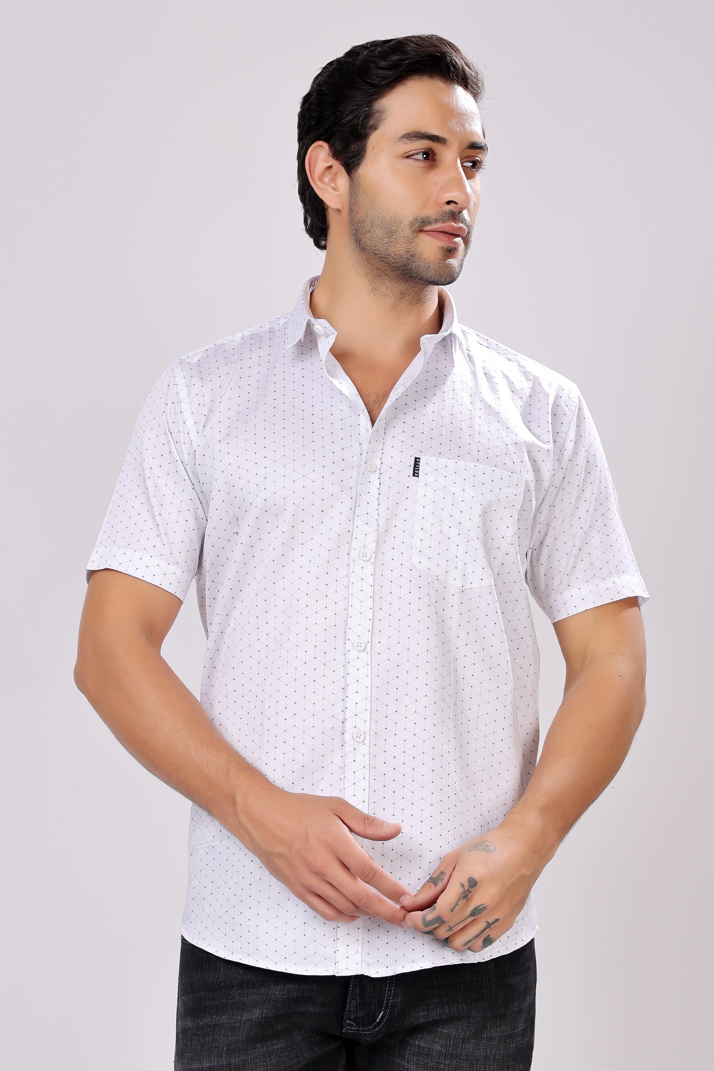 STYLOX HALF SLEEV PRINTED SHIRT - Stylox