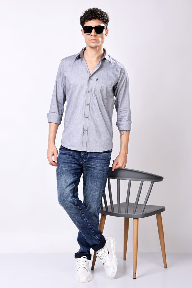 STYLOX FULL SLEEVE SOLID SHIRT FOR MEN