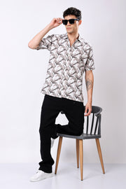 Stylox Half Sleeve Leaf Print Casual Shirt