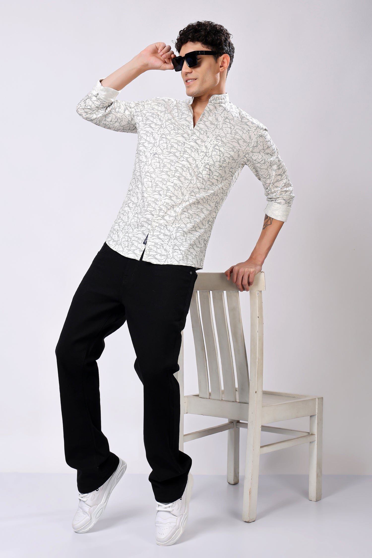 STYLOX FULL SLEEVE PRINTED CASUAL SHIRT