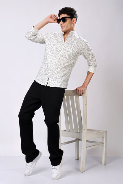STYLOX FULL SLEEVE PRINTED CASUAL SHIRT
