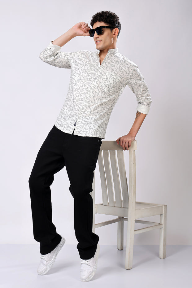STYLOX FULL SLEEVE PRINTED CASUAL SHIRT