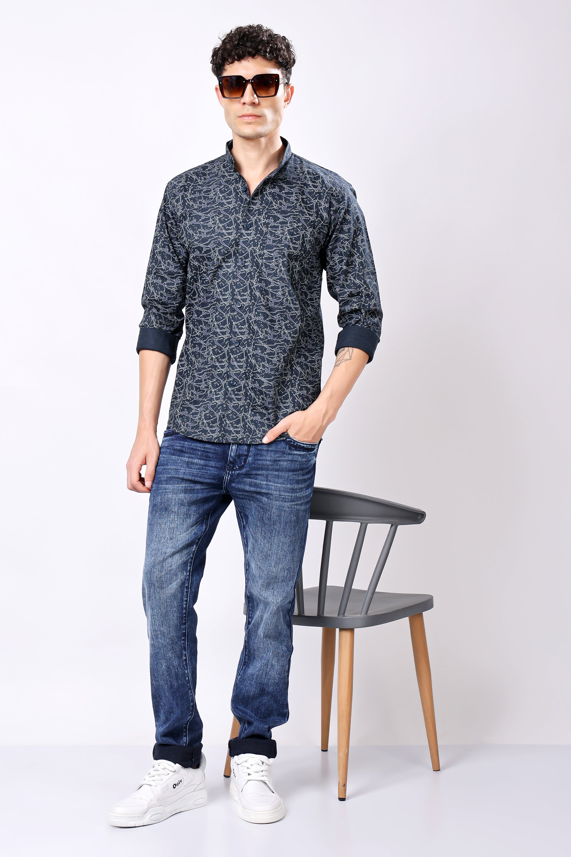 STYLOX FULL SLEEVE PRINTED CASUAL SHIRT