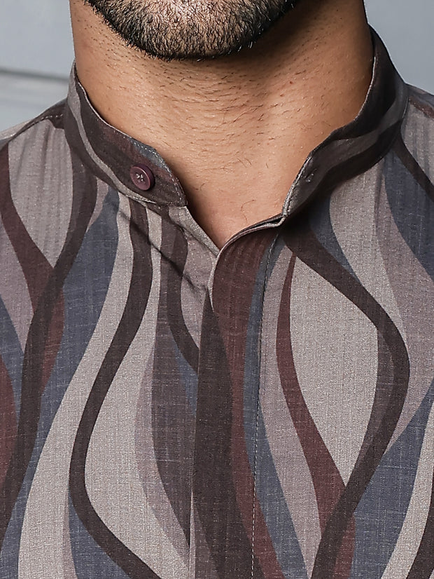 STYLOX ABSTRACT PRINT FULL SLEEVE CASUAL SHIRT