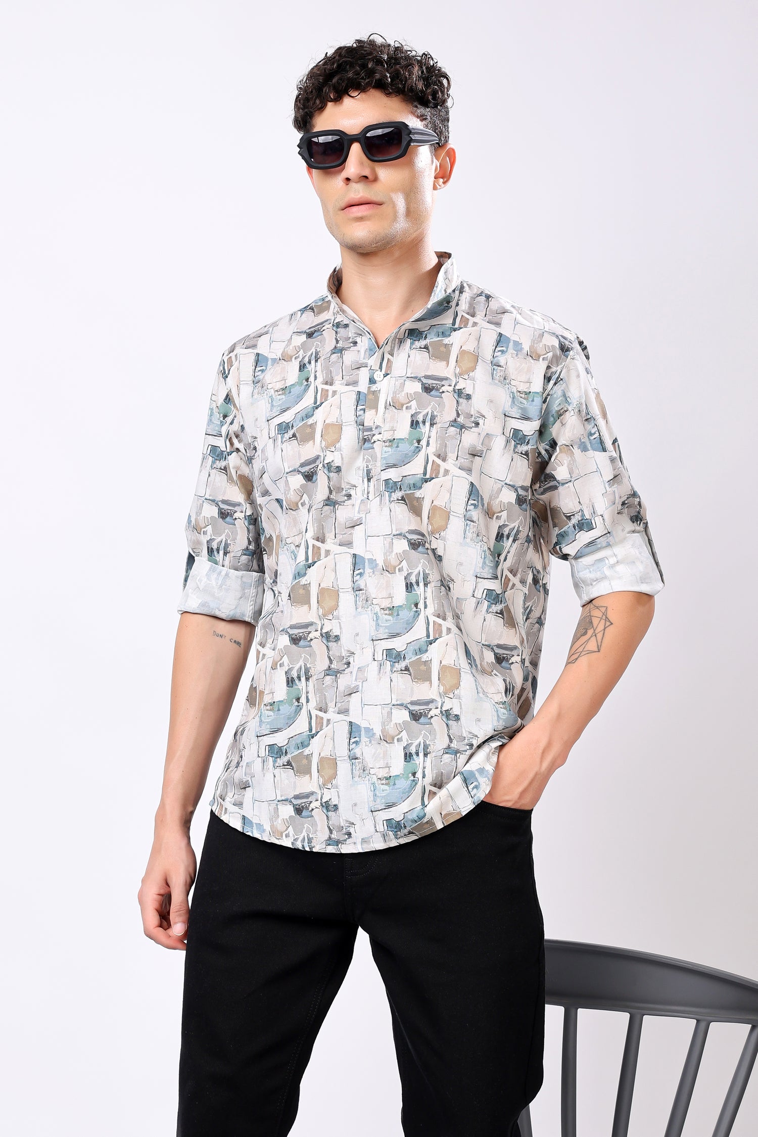 Stylox Printed Full Sleeve Casual Shirt For Men