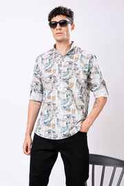 Stylox Printed Full Sleeve Casual Shirt For Men