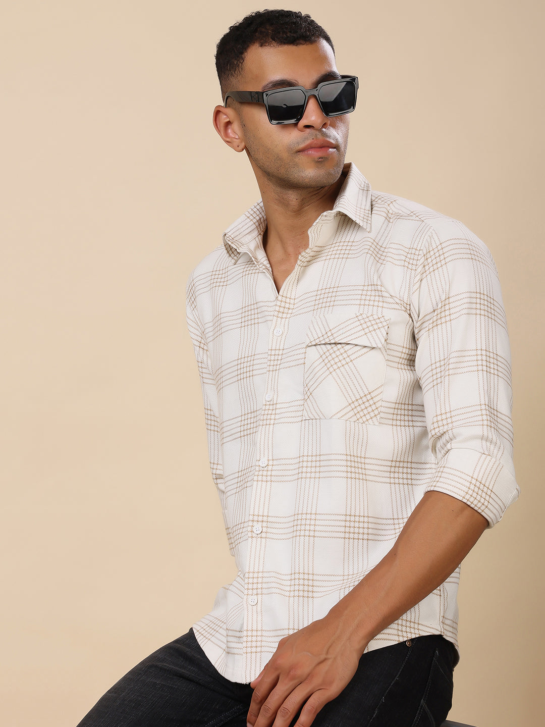 Stylox Men’s Check Full Sleeve Regular Fit Shirt – Classic Checks, Timeless Style - Stylox