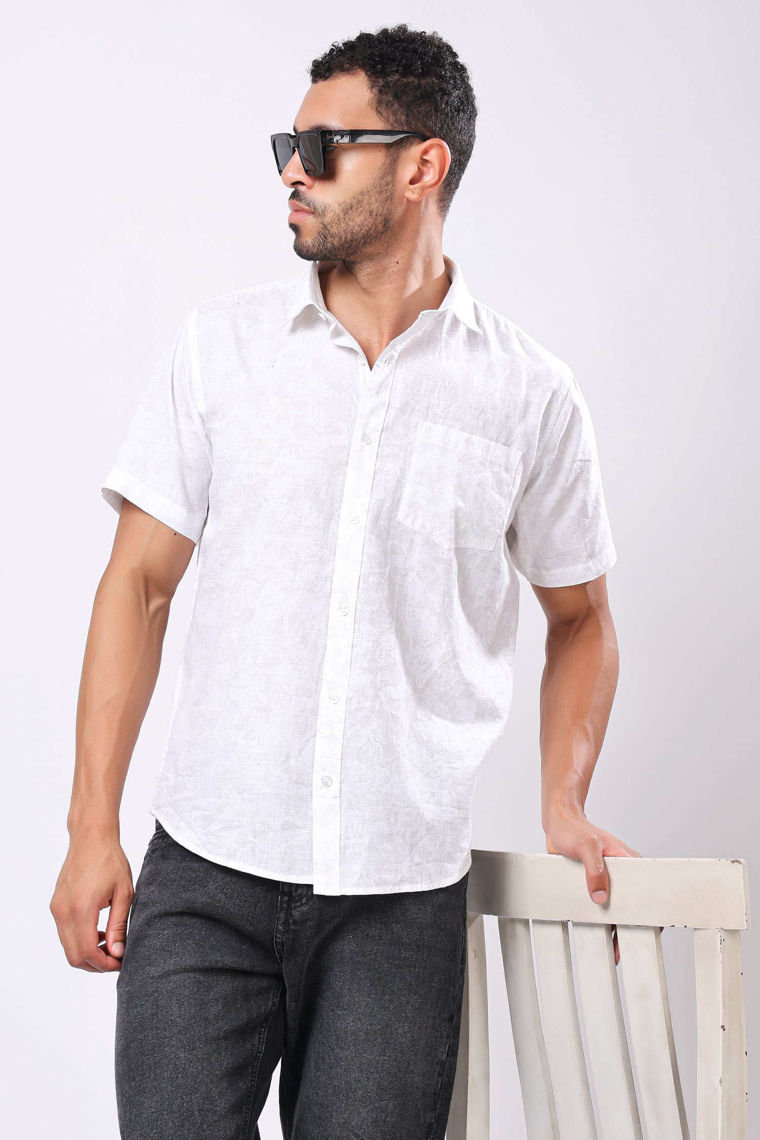 STYLOX HALF SLEEVE PRINTED CASUAL SHIRT